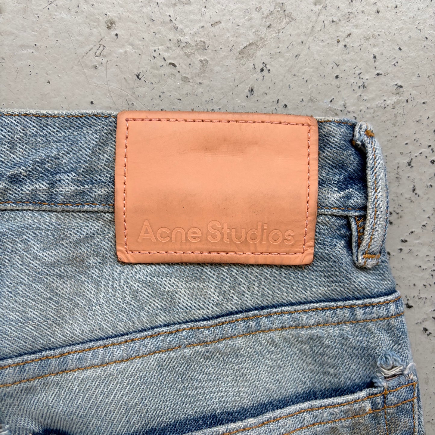 Acne Studios 2021M Mudwashed Blue Flared Denim (28)