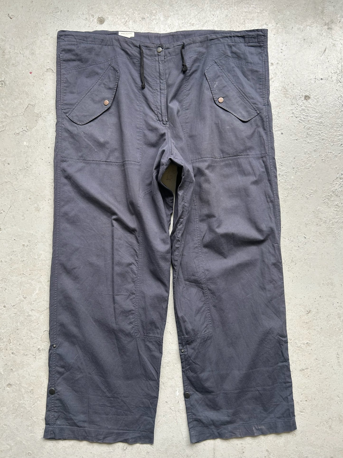 Dries Van Noten Navy Wide Leg Trouser (40)