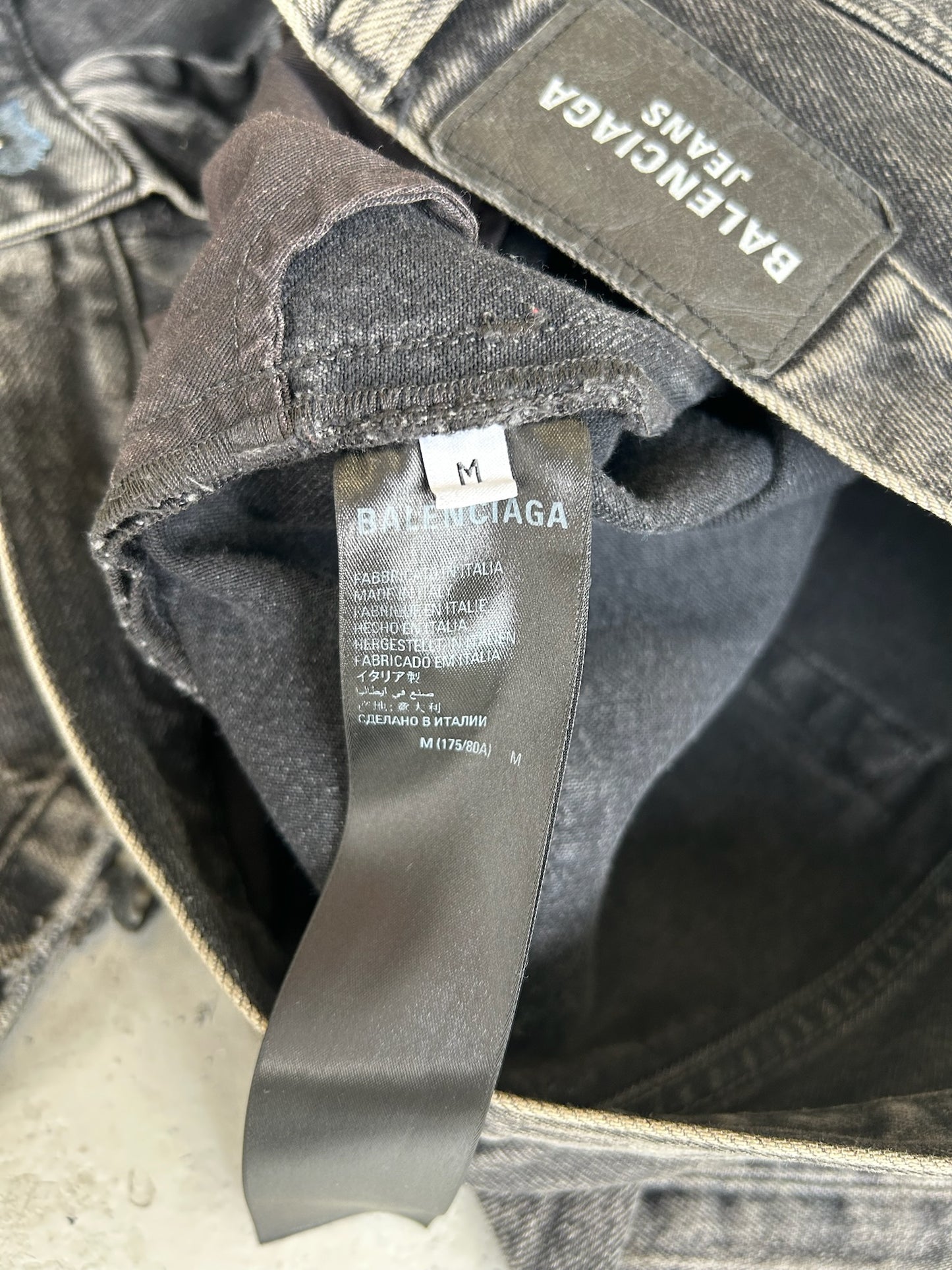 Balenciaga Lost Tape Grey Wash Denim (L)