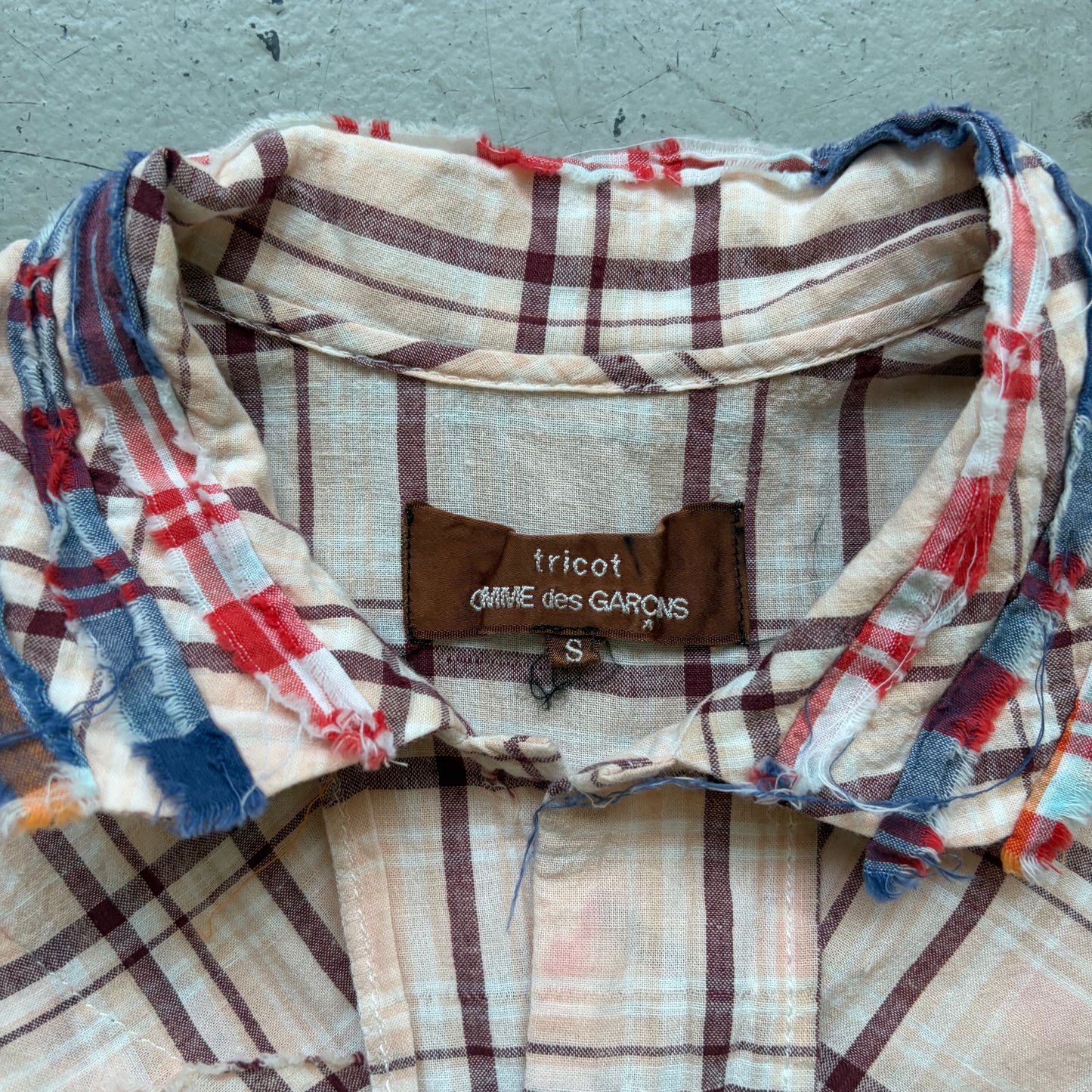Comme Des Garcons Tricot AD2003 Plaid Button Up Shirt (S)