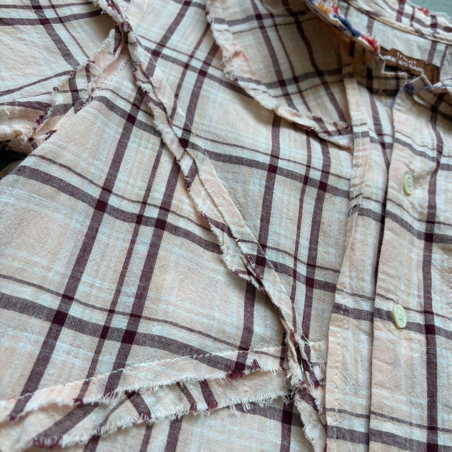 Comme Des Garcons Tricot AD2003 Plaid Button Up Shirt (S)