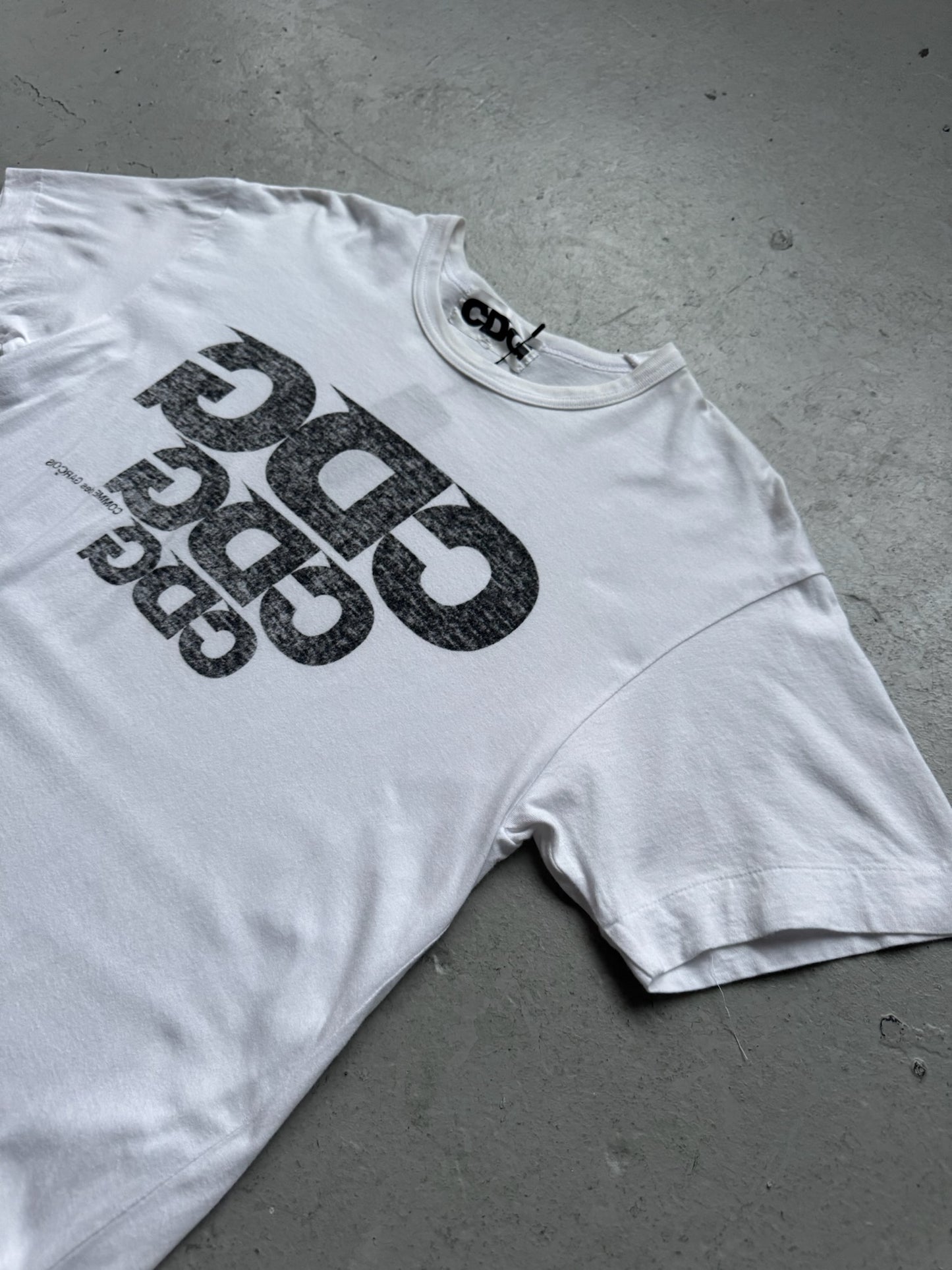 Comme Des Garcons CDG Watermark Logo Short Sleeve Shirt (XL)