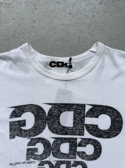 Comme Des Garcons CDG Watermark Logo Short Sleeve Shirt (XL)