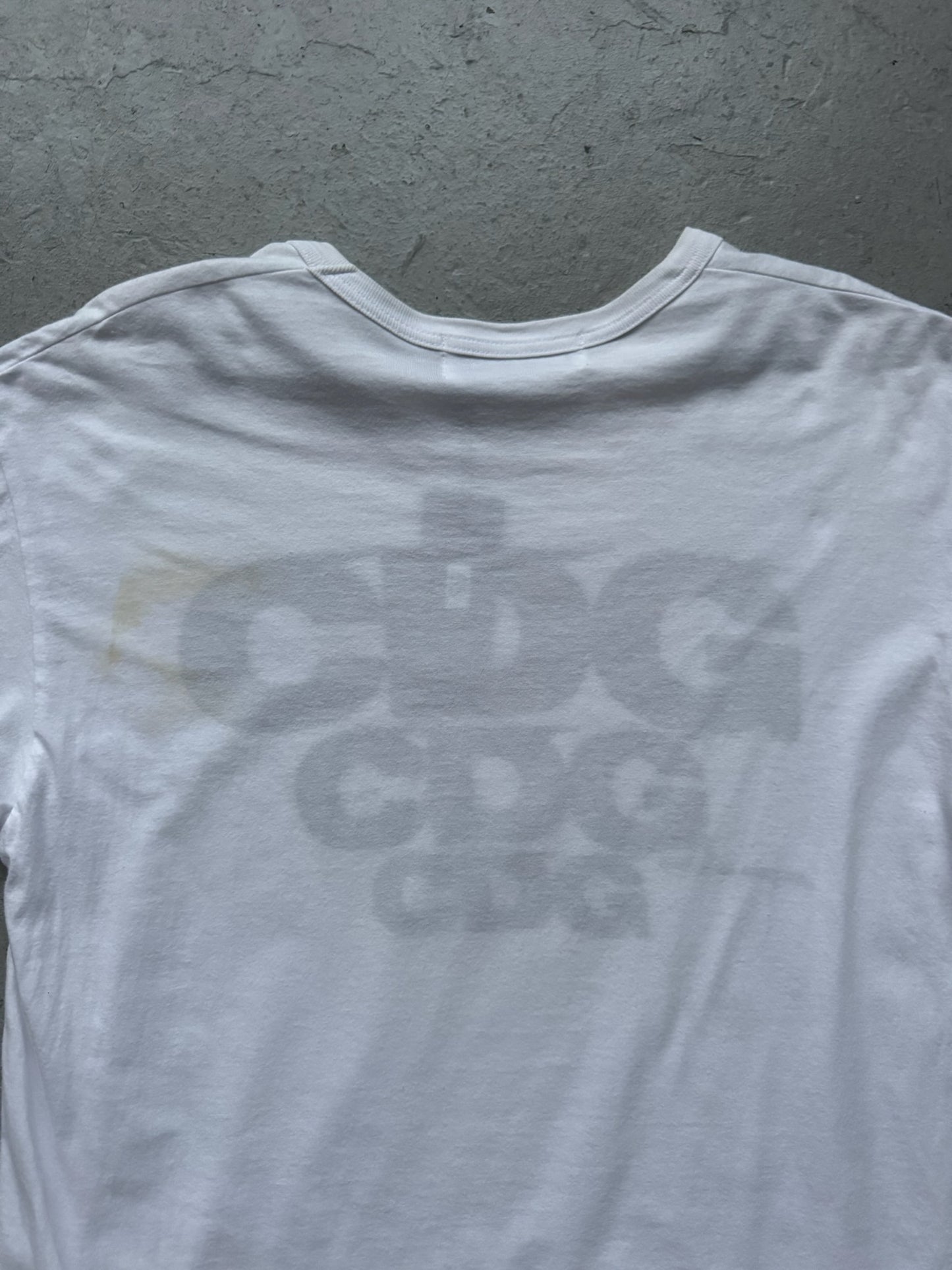Comme Des Garcons CDG Watermark Logo Short Sleeve Shirt (XL)