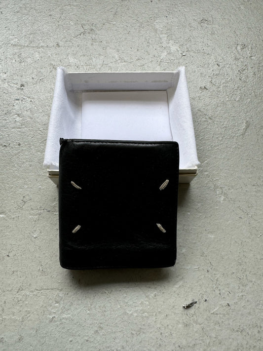 Maison Margiela Black Small Tri Fold Wallet With Box (OS)