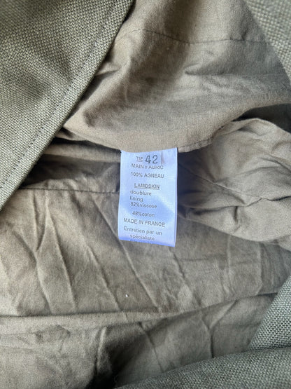 Balmain by Christophe Decarnin Studded Patch Military Biker Jacket (42)