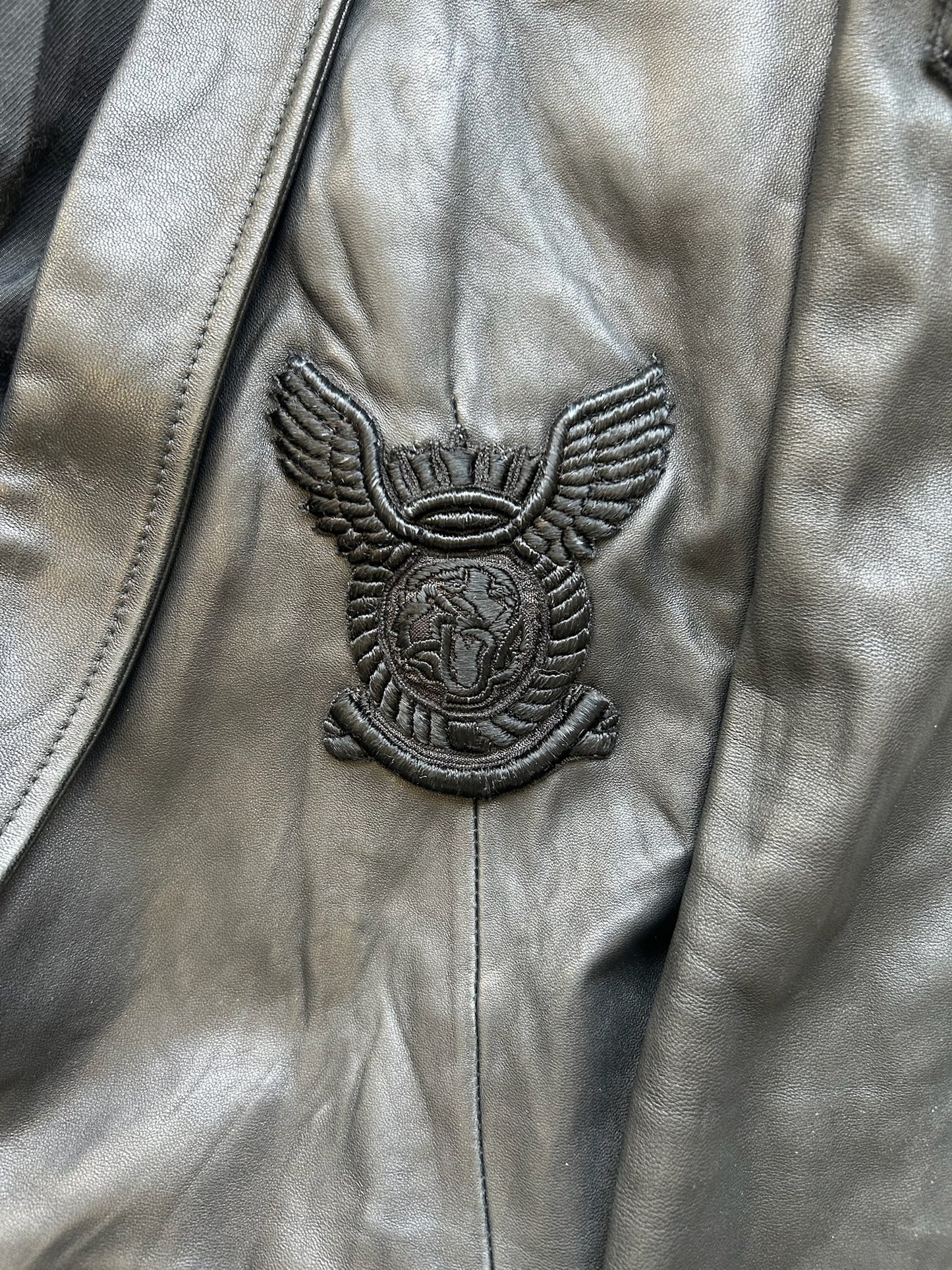 Balmain by Christophe Decarnin SS10 Military Patch Leather Blazer (36)