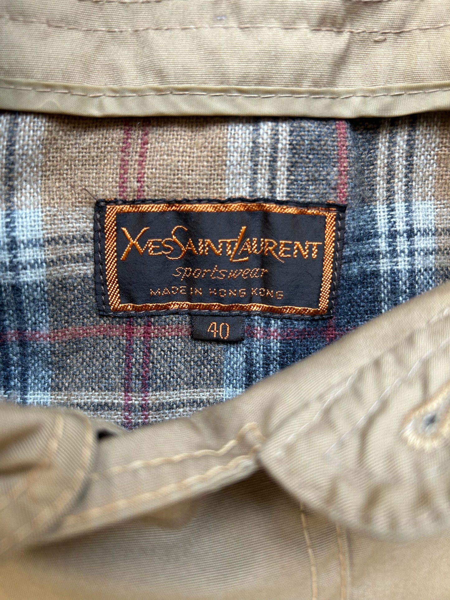 Yves Saint Laurent Khacki Trench Coat (40)