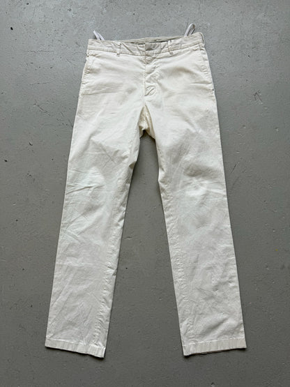Helmut Lang Cream Trousers (48)