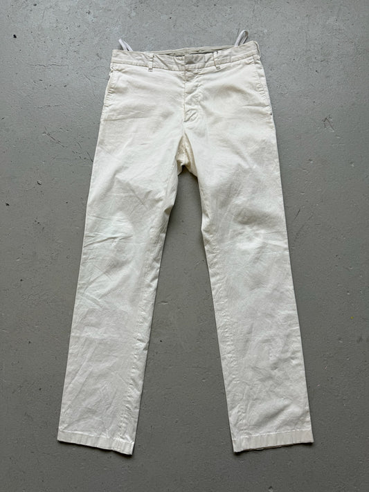 Helmut Lang Cream Trousers (48)