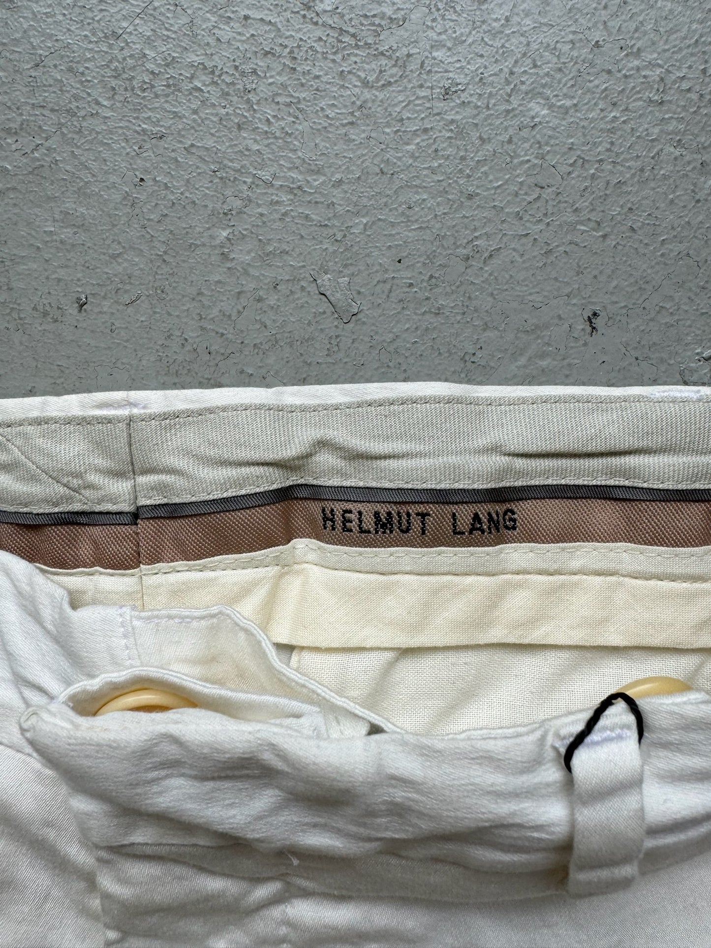 Helmut Lang Cream Trousers (48)