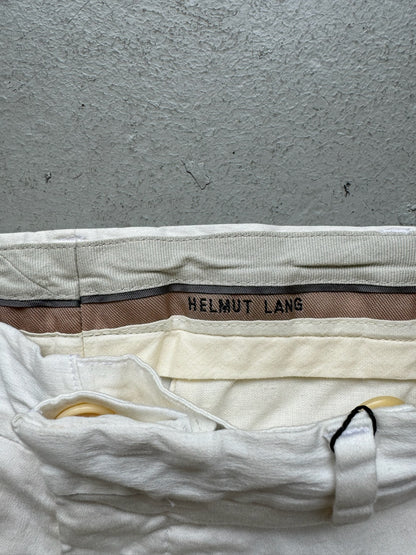 Helmut Lang Cream Trousers (48)