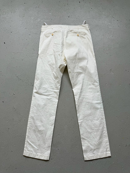 Helmut Lang Cream Trousers (48)