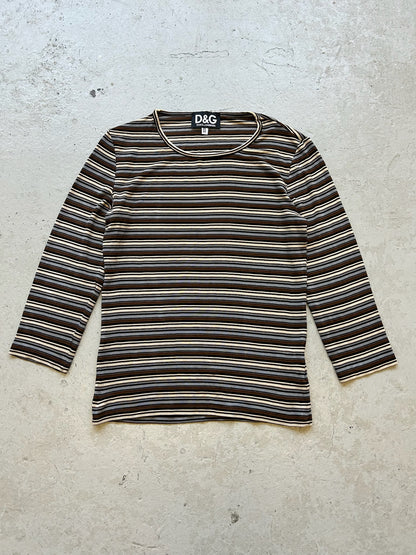 Dolce & Gabbana Striped Long Sleeve Shirt (M)