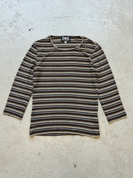 Dolce & Gabbana Striped Long Sleeve Shirt (M)