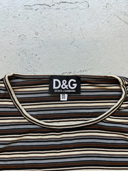 Dolce & Gabbana Striped Long Sleeve Shirt (M)
