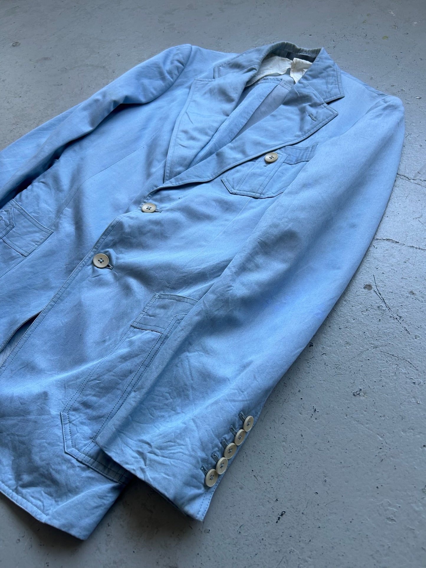 Gucci Tom Ford Blue Cotton Blazer (46)