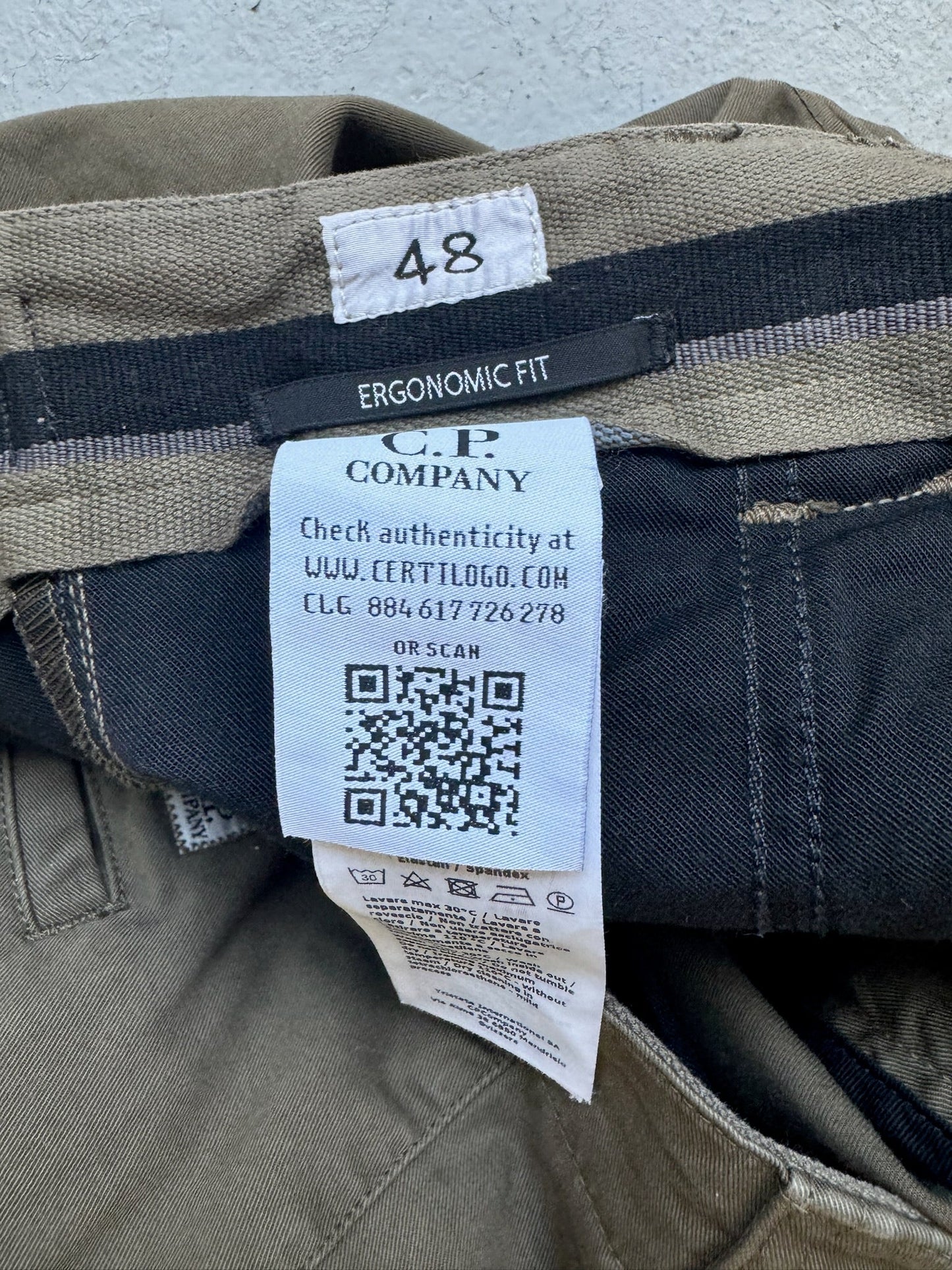 C.P. Company Ergonamic Olive Cargo Pants (48)