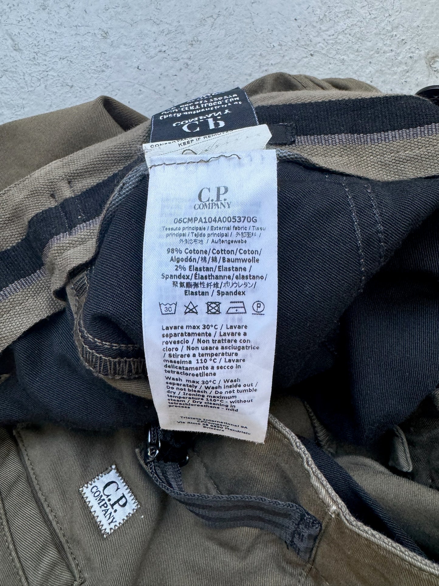 C.P. Company Ergonamic Olive Cargo Pants (48)