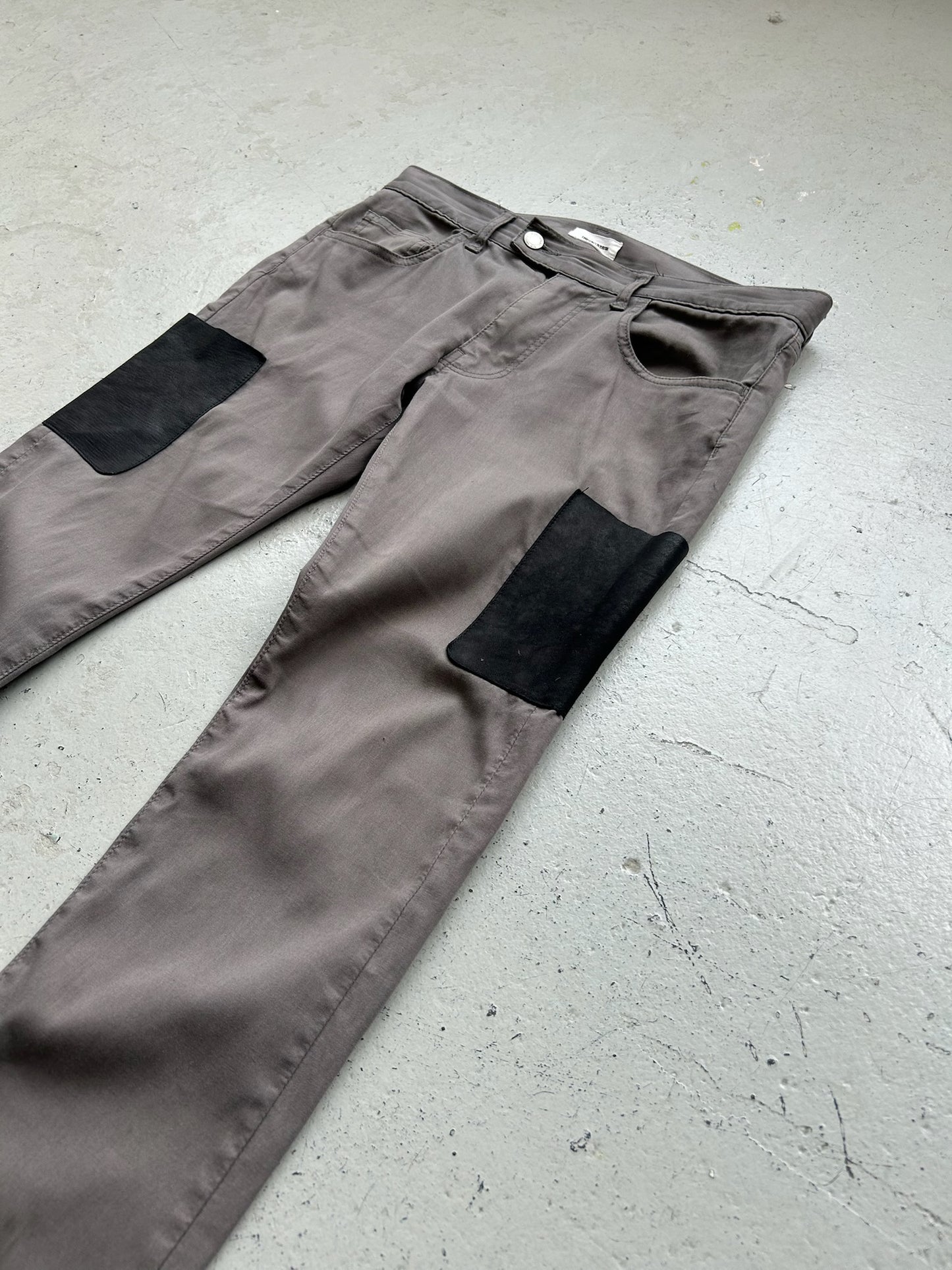 Undercoverism Grey Leather Cow Hide Pants (2)