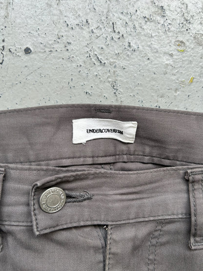 Undercoverism Grey Leather Cow Hide Pants (2)