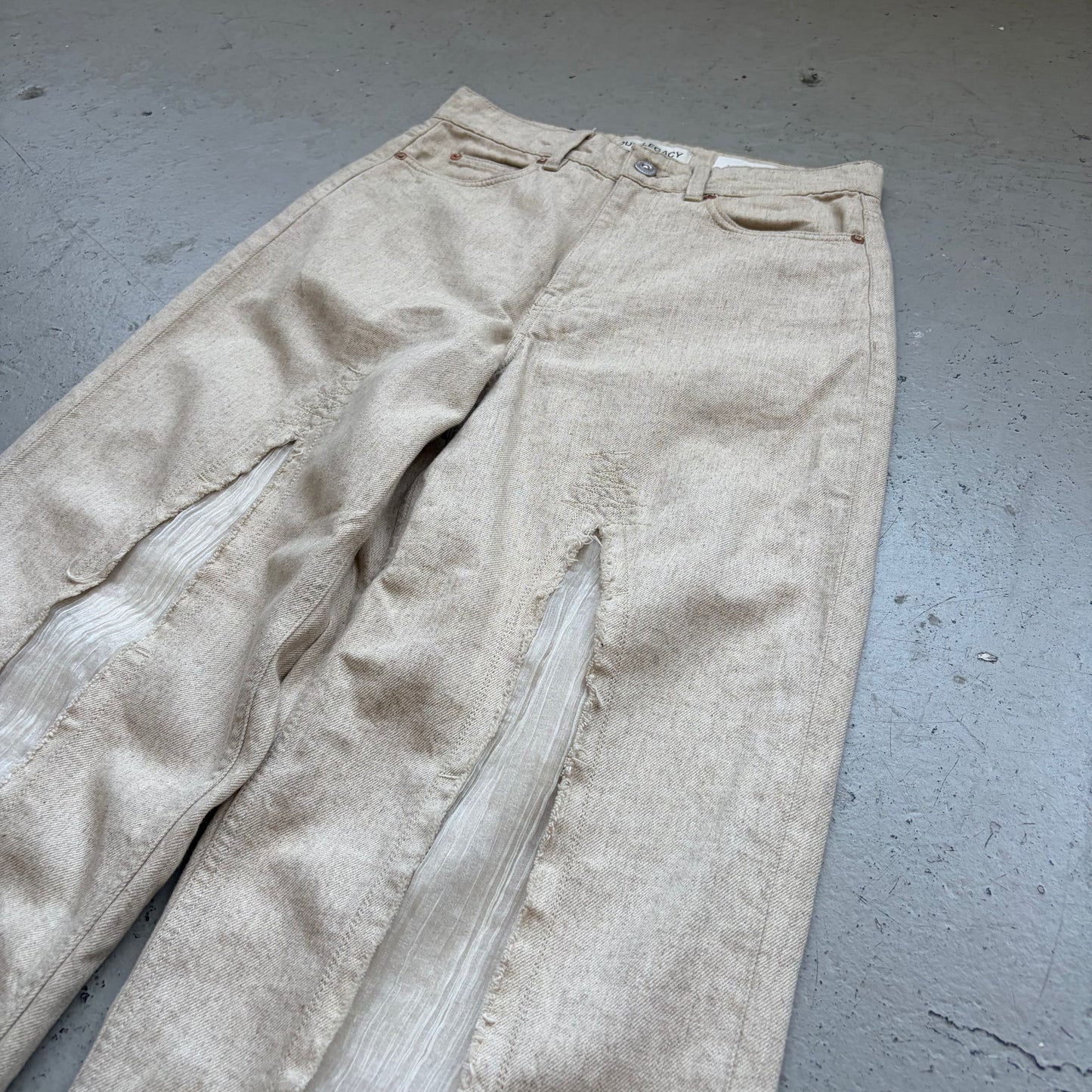 Our Legacy Ecru Slashed Denim (34)