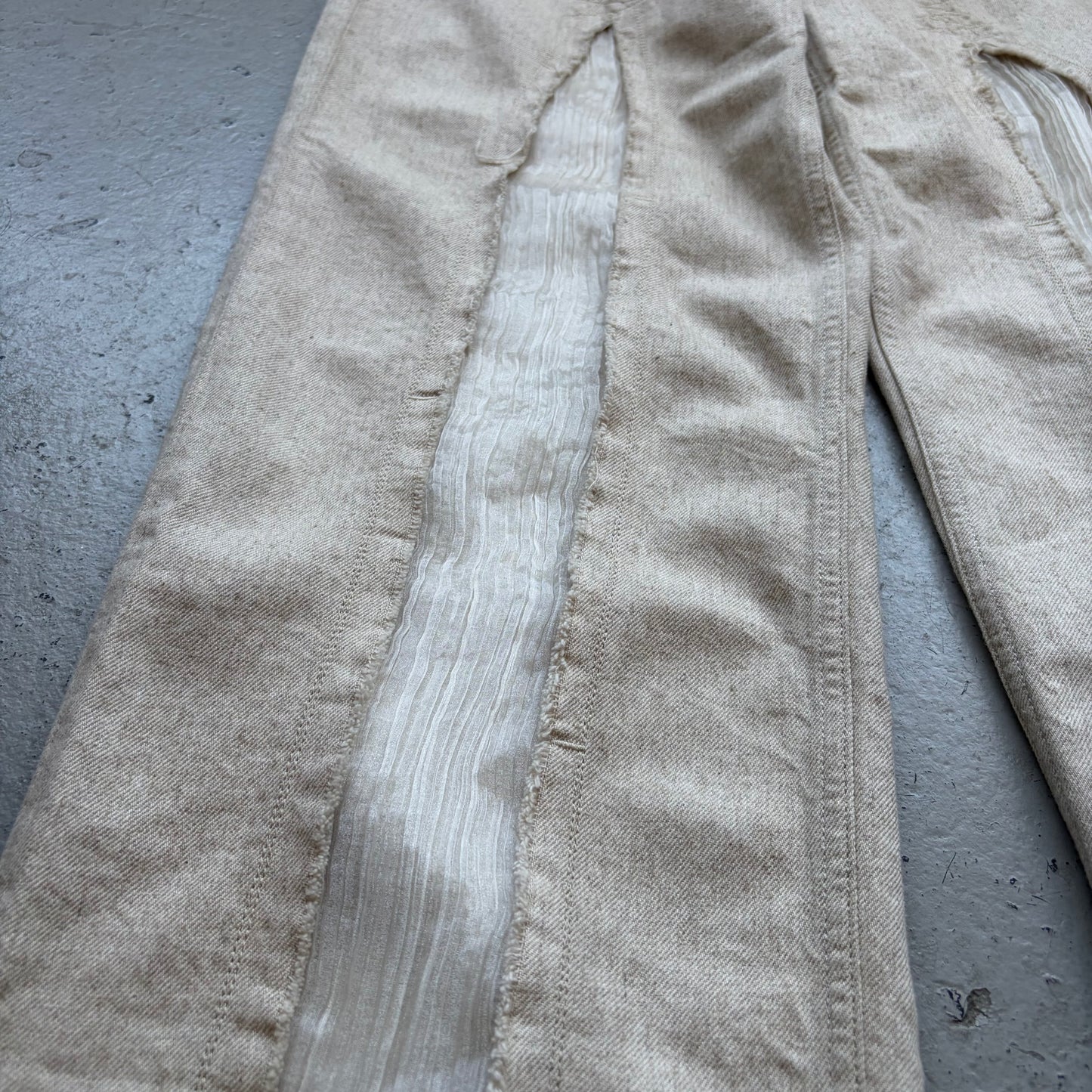 Our Legacy Ecru Slashed Denim (34)