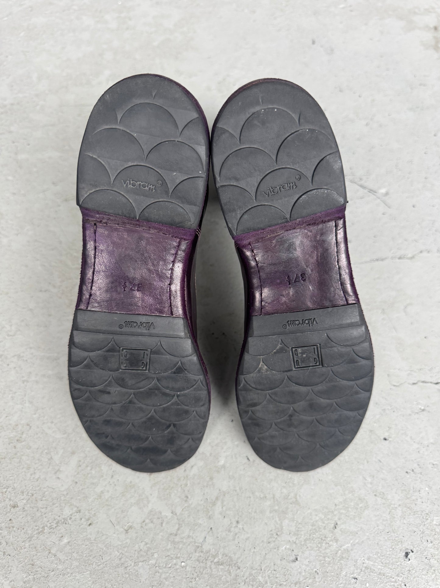 Guidi 310 Dark Purple Front Zip Soft Horse Leather Boots (37.5)