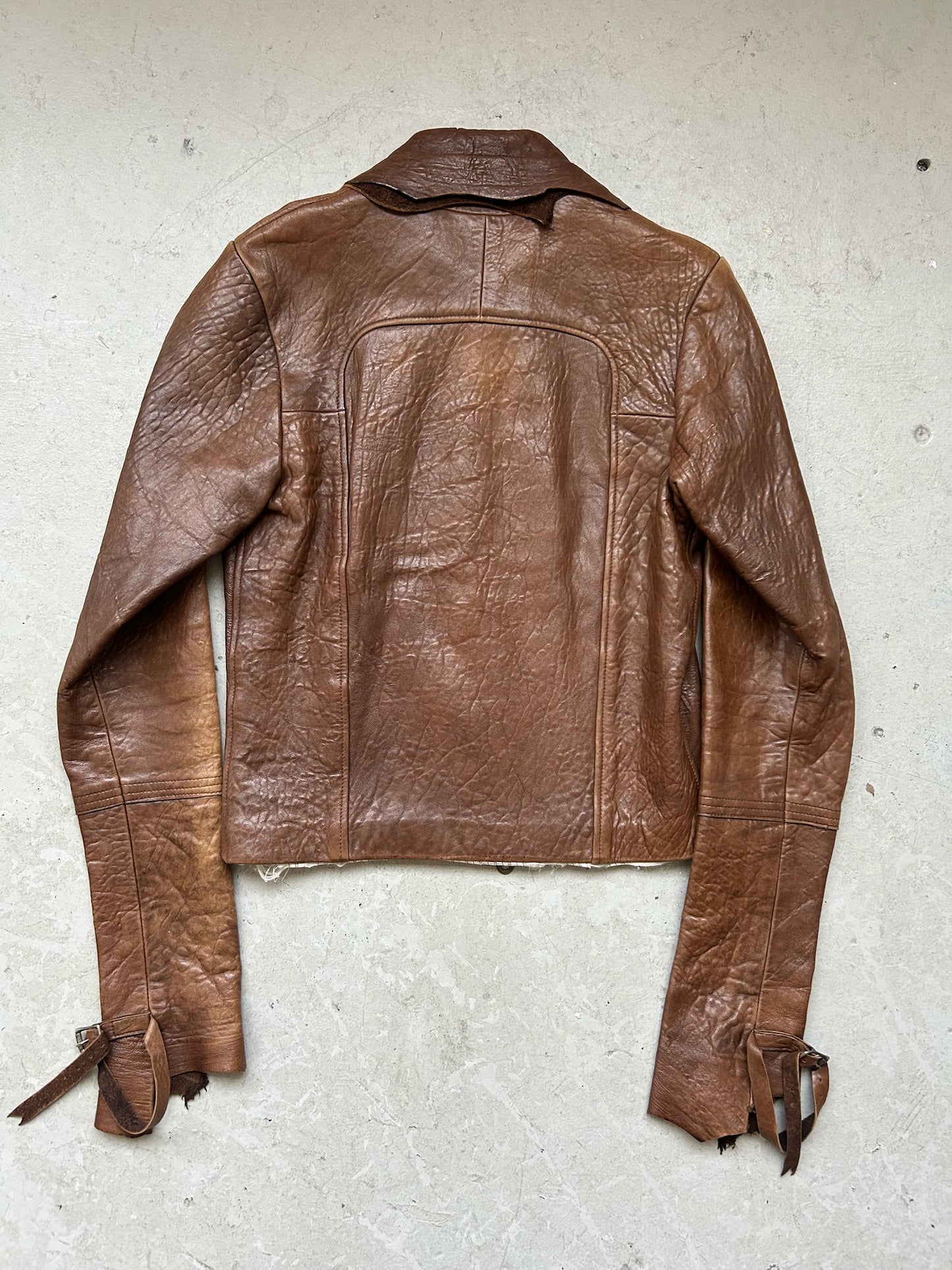 Michel Berandi FW06 Brown Lamb Leather Jacket (S)