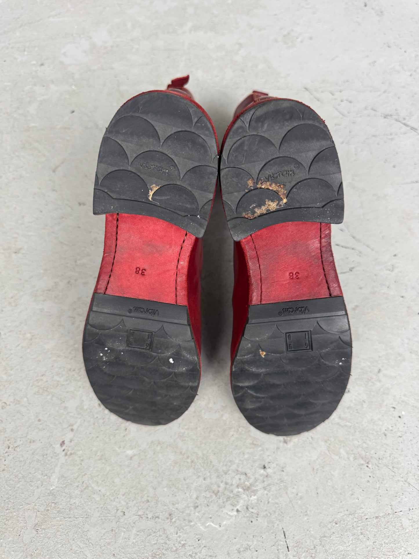 Guidi PL2 Front Zip Red Soft Horsre Leather Boots (38)