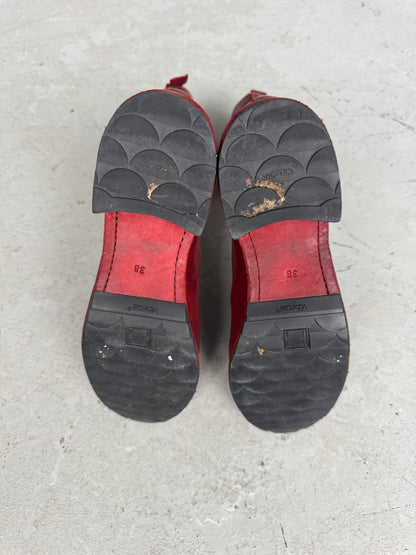 Guidi PL2 Front Zip Red Soft Horsre Leather Boots (38)