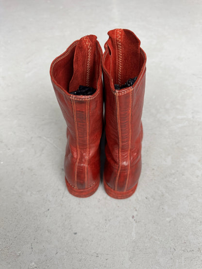 Guidi 310 Red Front Zip Soft Horse Leather Boots (37)