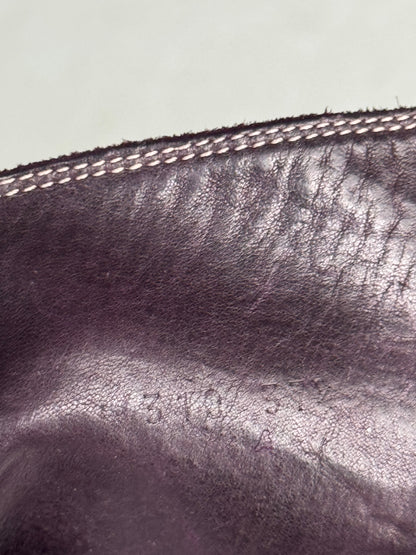 Guidi 310 Dark Purple Front Zip Soft Horse Leather Boots (37.5)