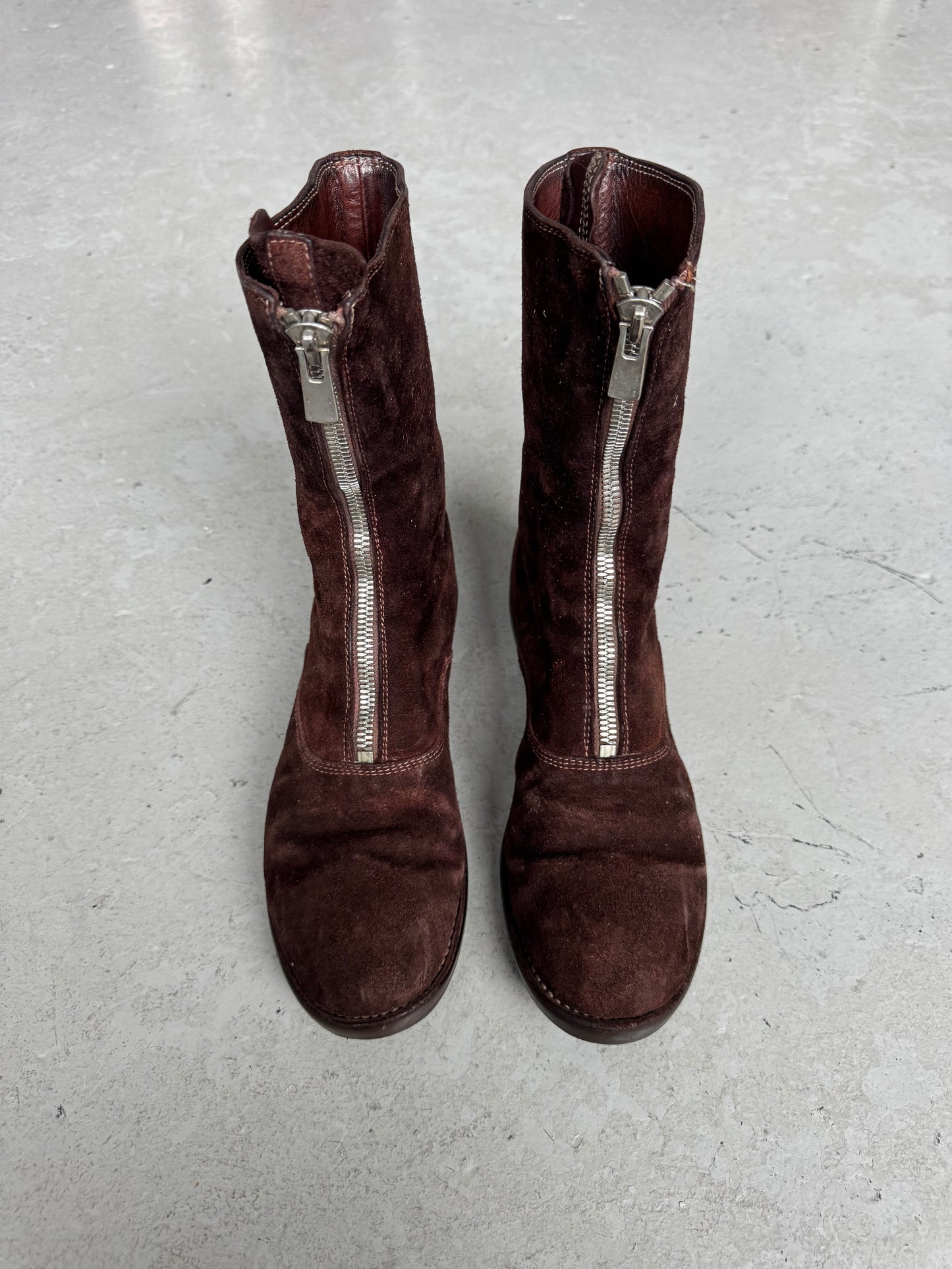 Guidi 310 Reverse Leather Brown Boots (41)