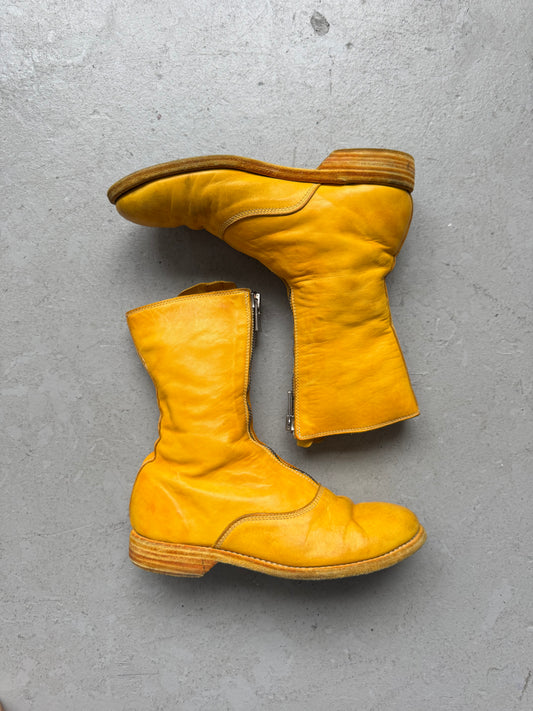 Guidi 310 Yellow Front Zip Soft Horse Leather Boots (36)