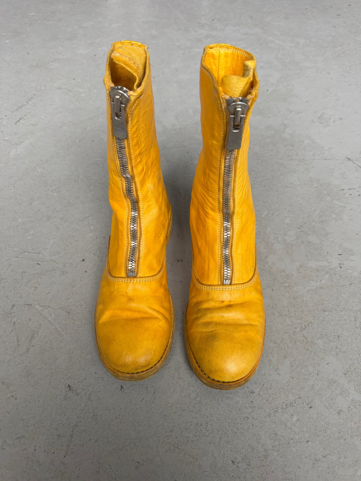 Guidi 310 Yellow Front Zip Soft Horse Leather Boots (36)