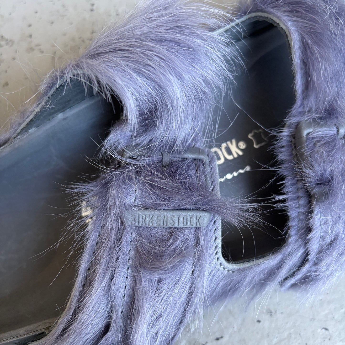 Rick Owens X Birkenstock Arizona Fur Sandals (43)