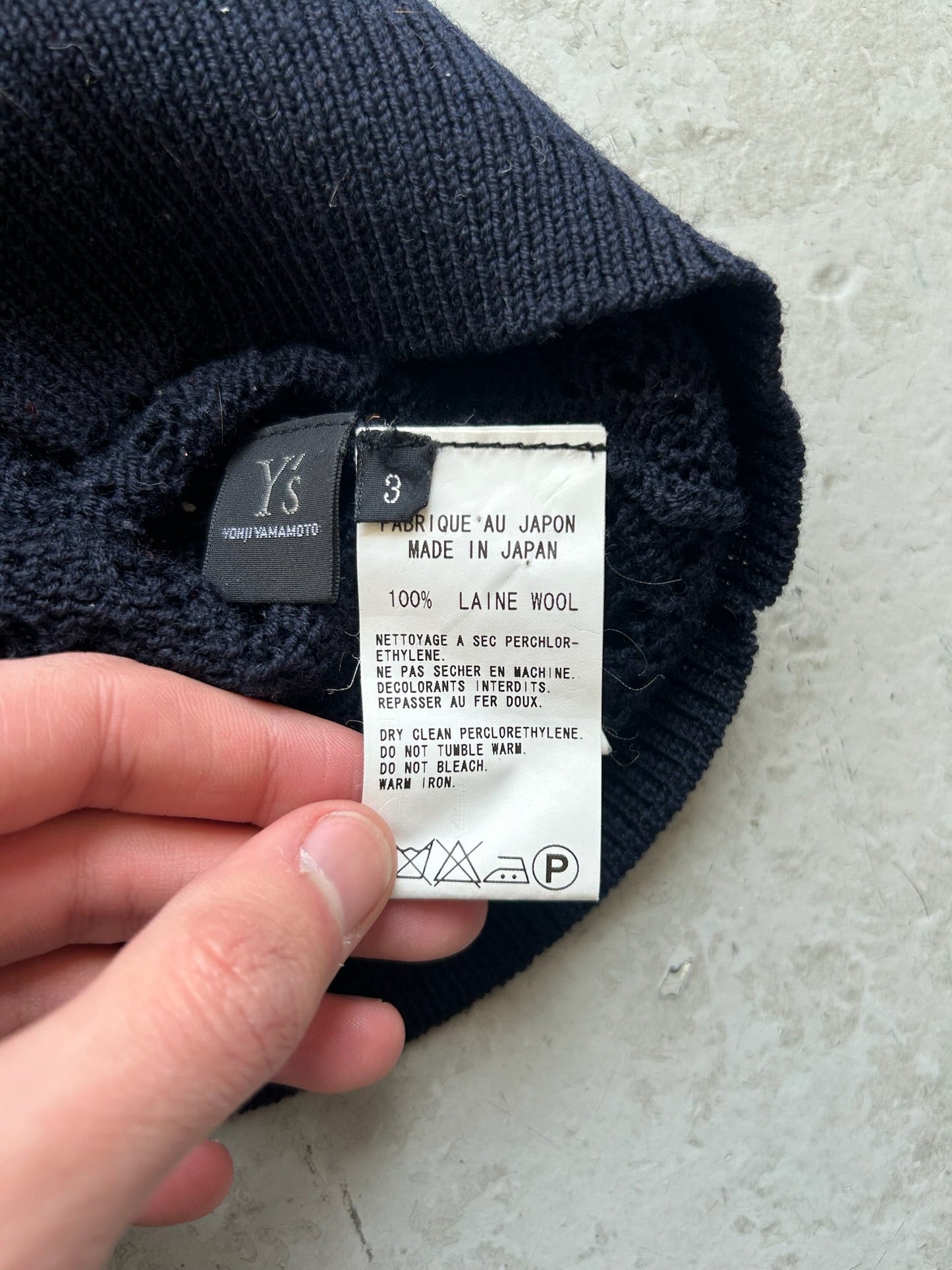 Yohji Yamamoto Y's Navy Knit Cardigan (3)