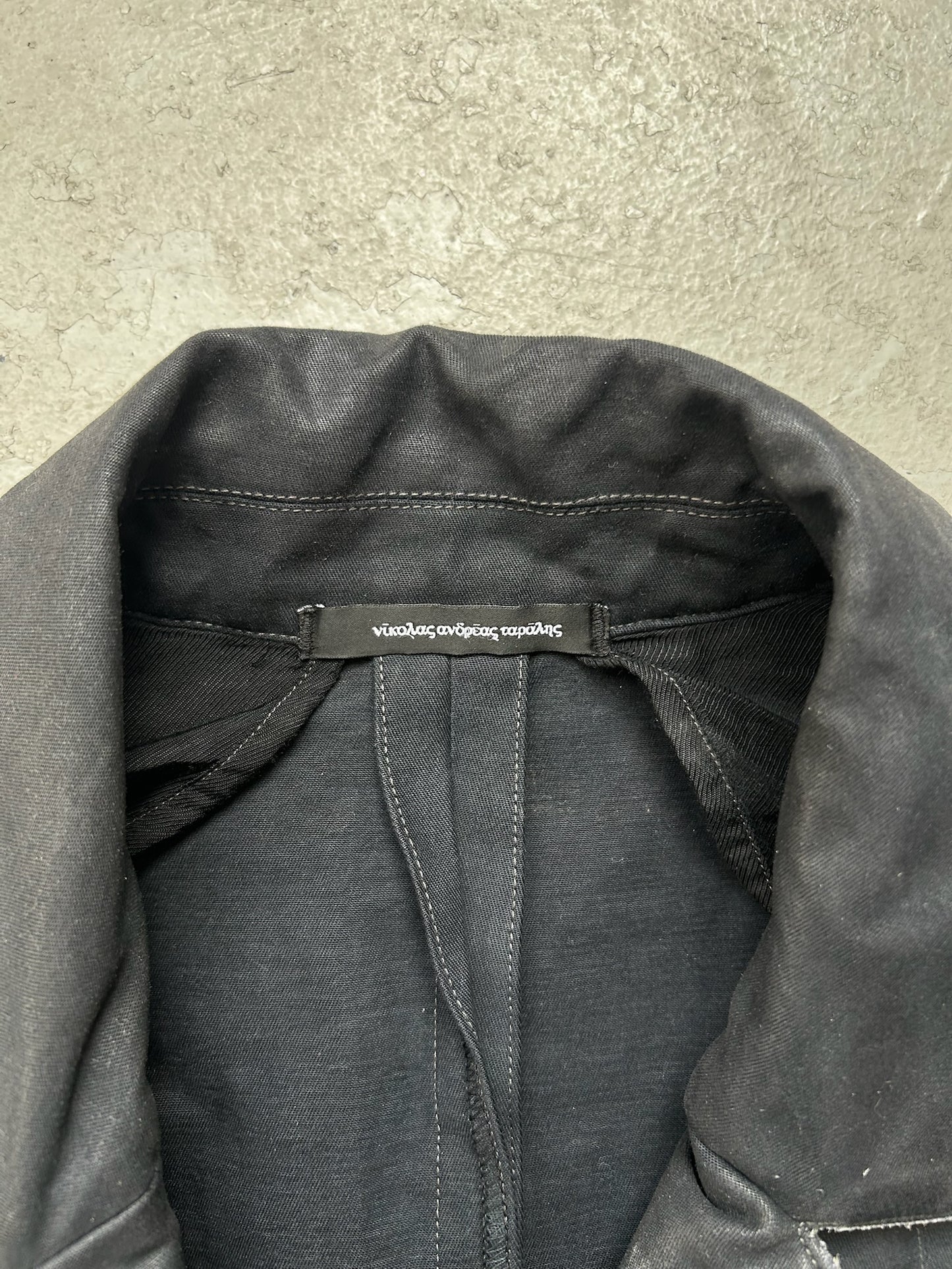 Nicolas Andreas Taralis Convertable Leather Coat (M)