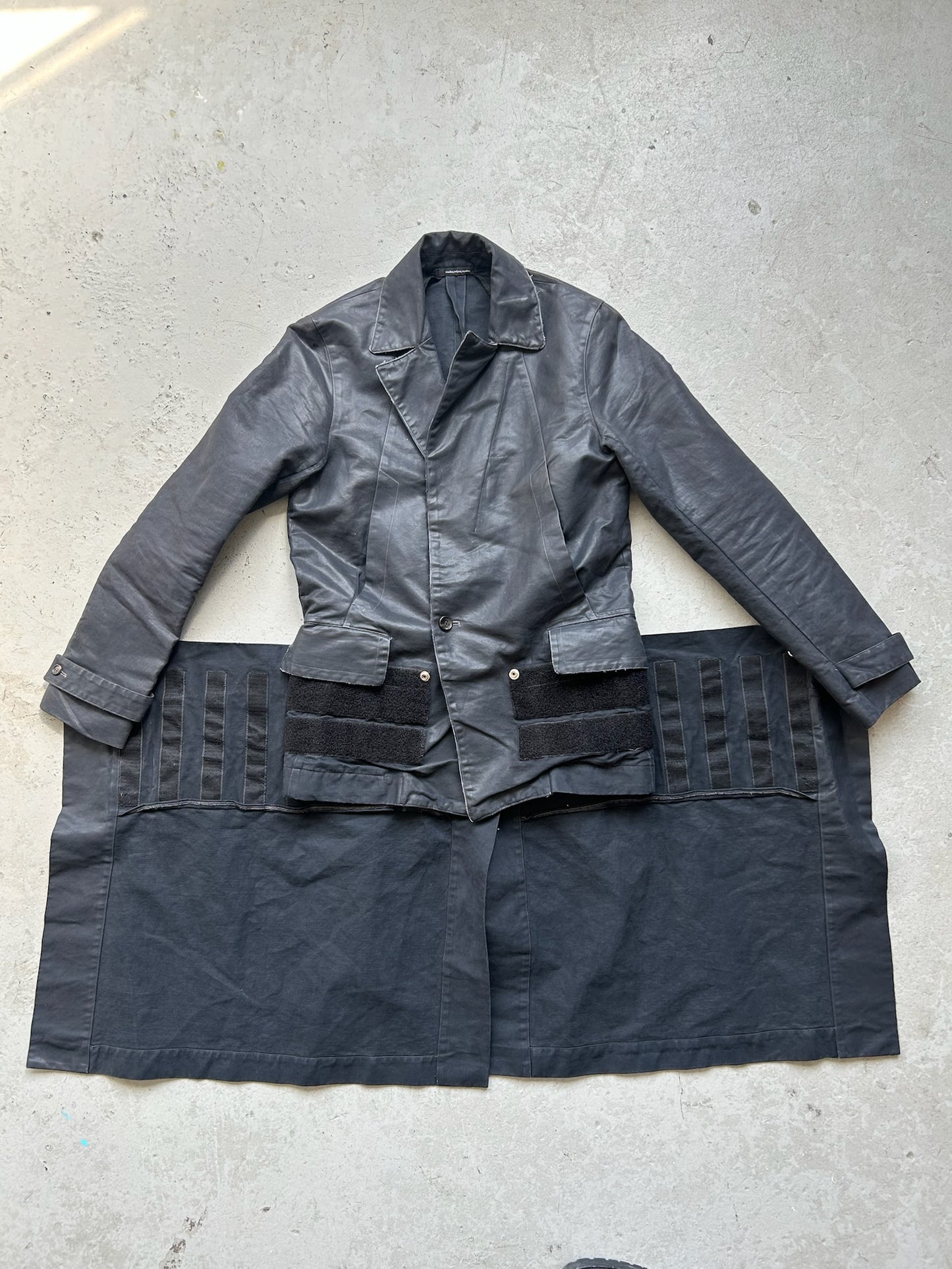 Nicolas Andreas Taralis Convertable Leather Coat (M)