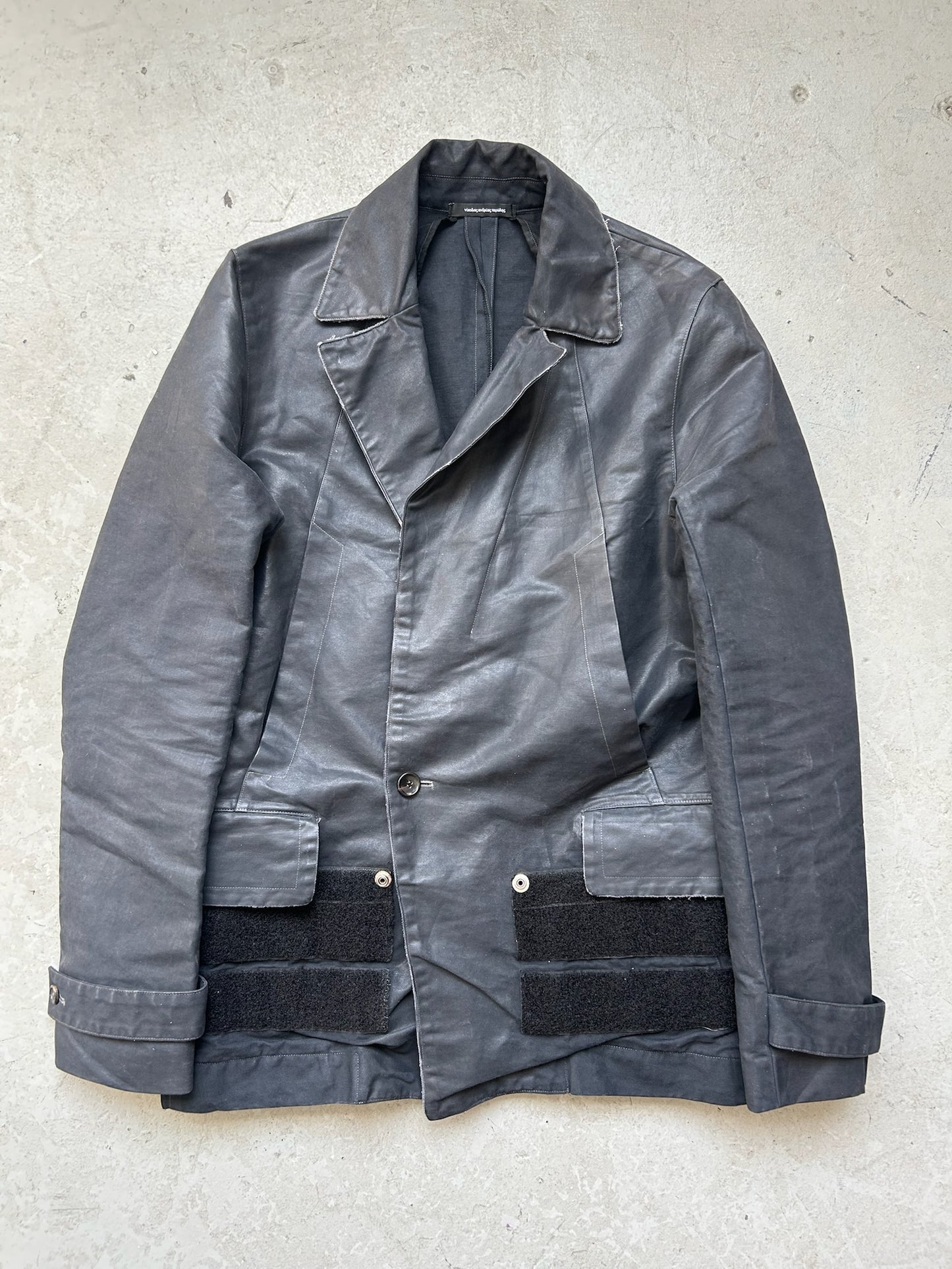 Nicolas Andreas Taralis Convertable Leather Coat (M)
