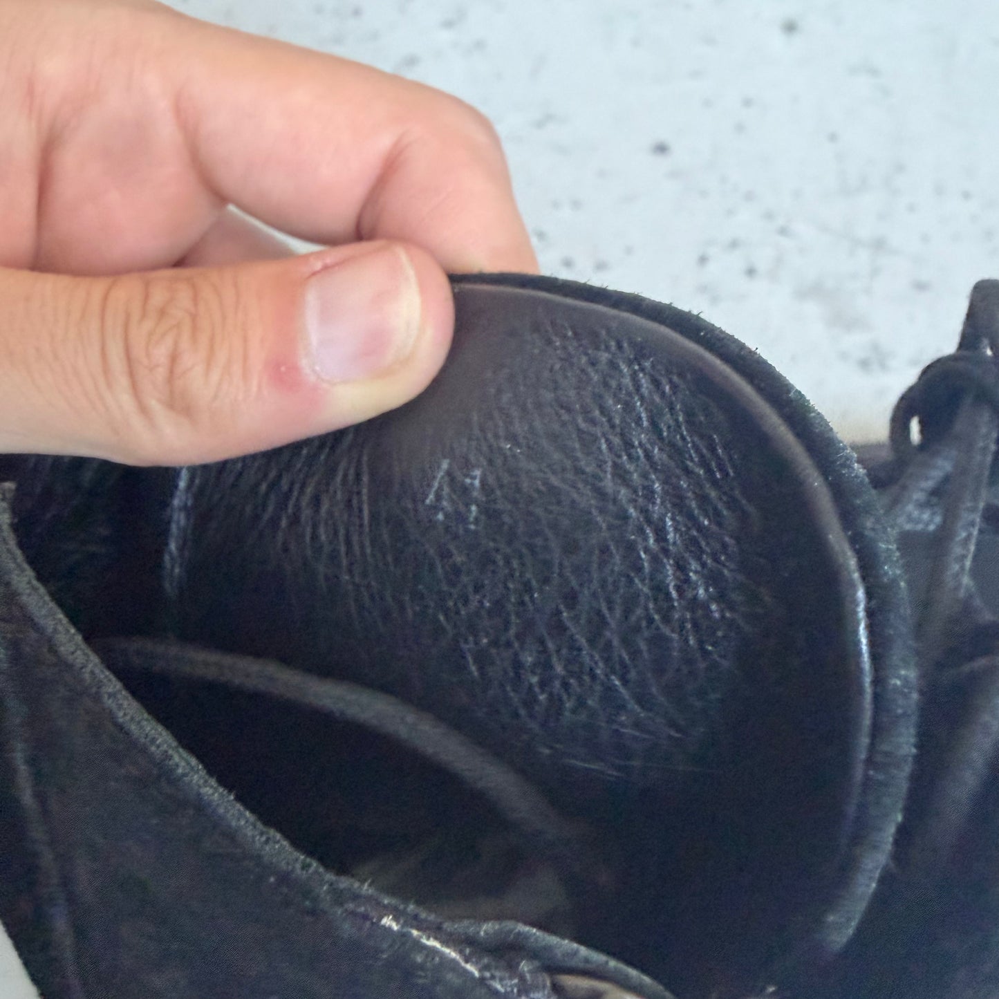 Ann Demeulemeester Scamosciato Black Suede Combat Boots (41)