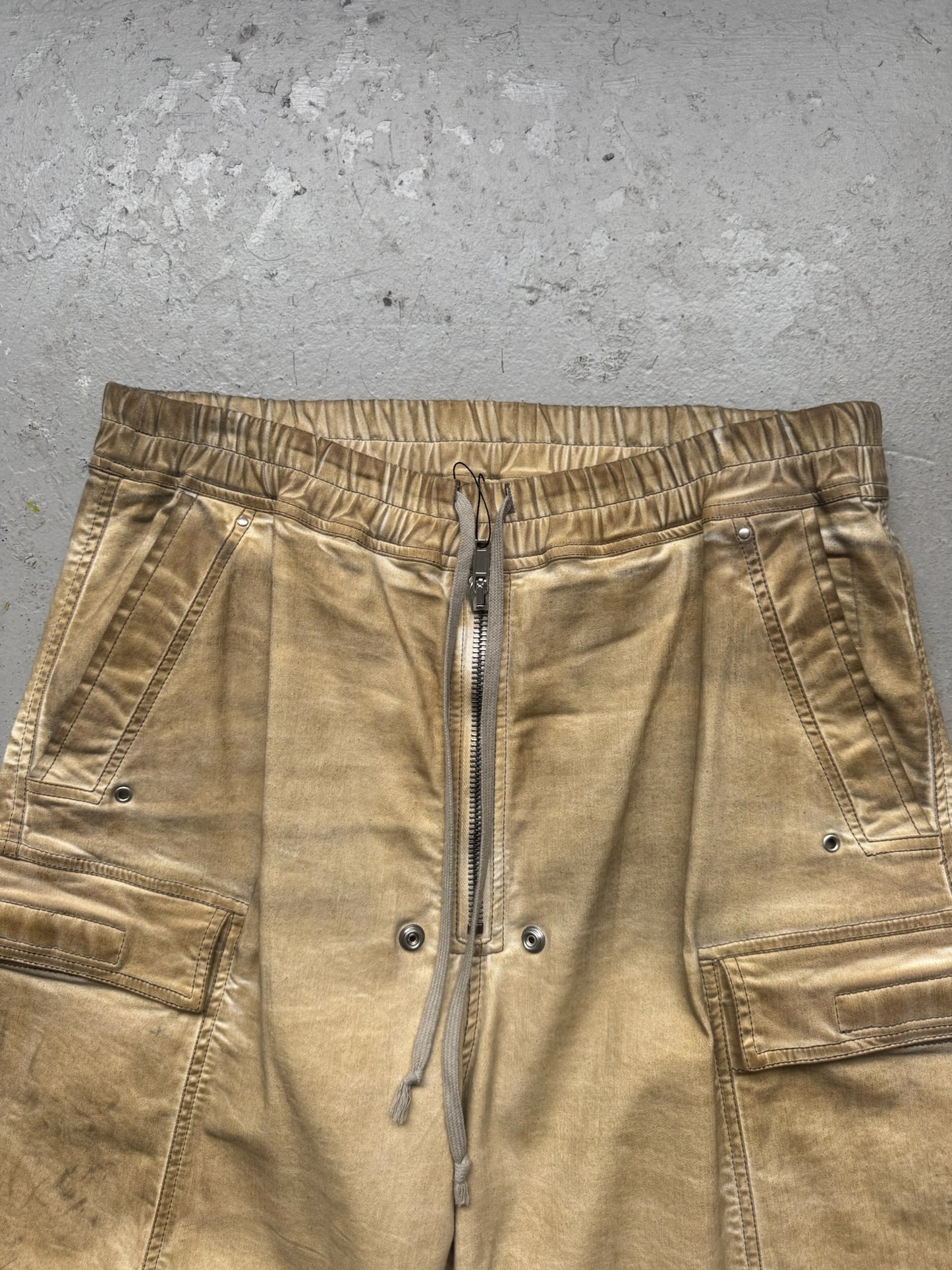 Rick Owens DRKSHDW Parchment Cargo Bela Pants (XL)
