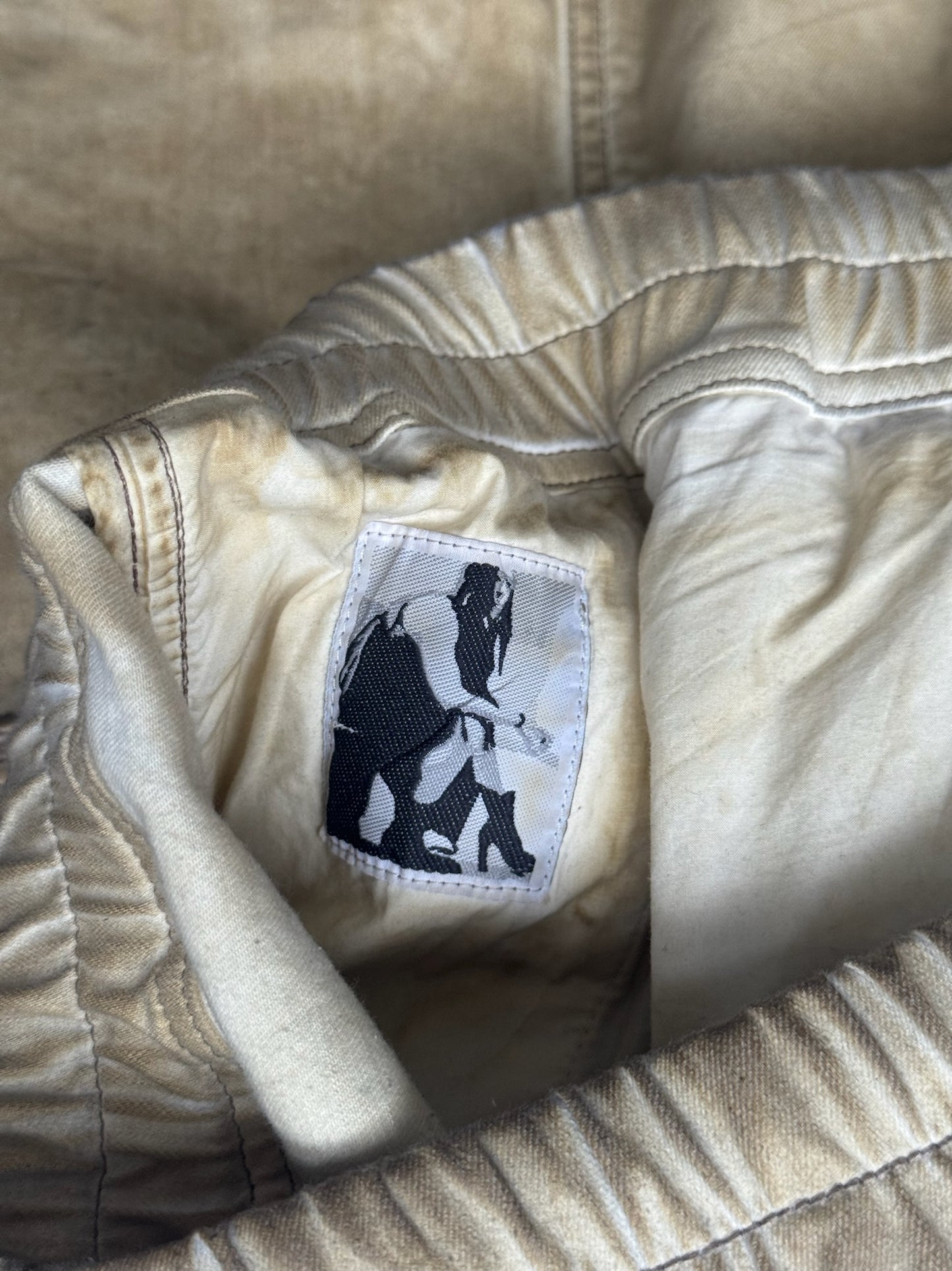 Rick Owens DRKSHDW Parchment Cargo Bela Pants (XL)
