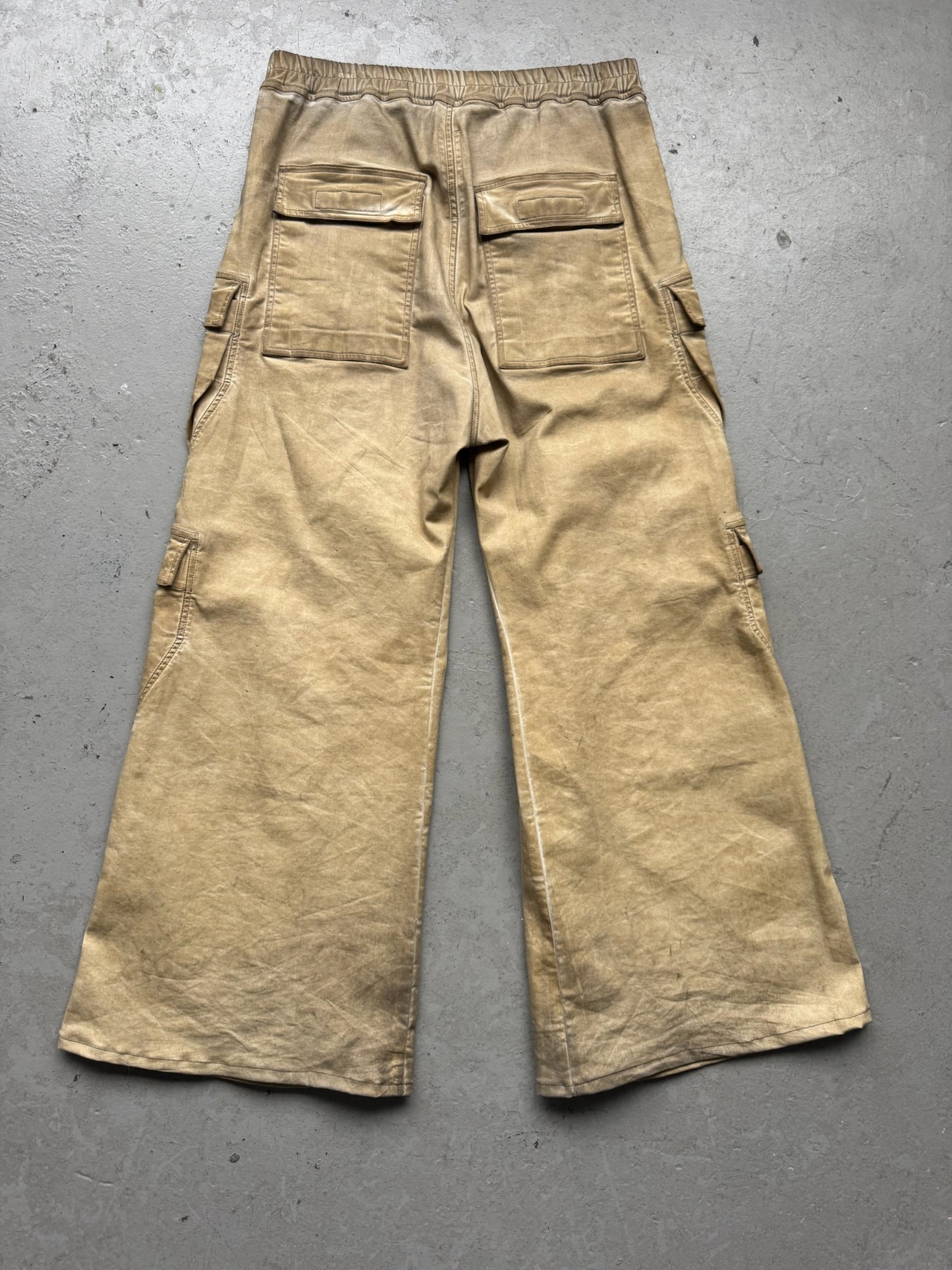 Rick Owens DRKSHDW Parchment Cargo Bela Pants (XL)