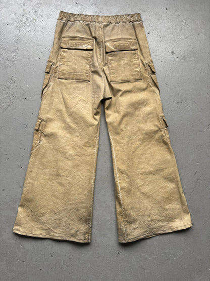Rick Owens DRKSHDW Parchment Cargo Bela Pants (XL)