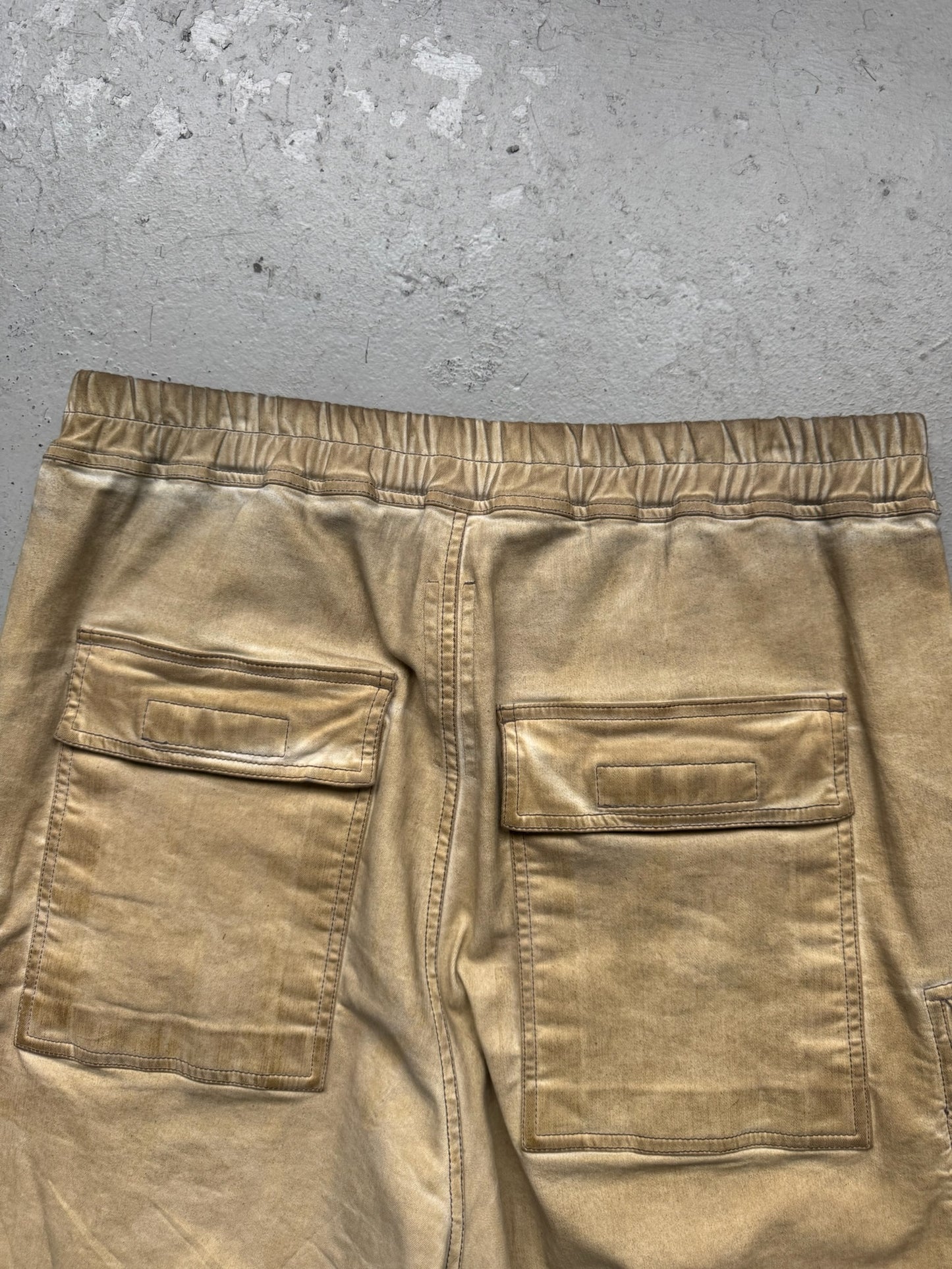 Rick Owens DRKSHDW Parchment Cargo Bela Pants (XL)