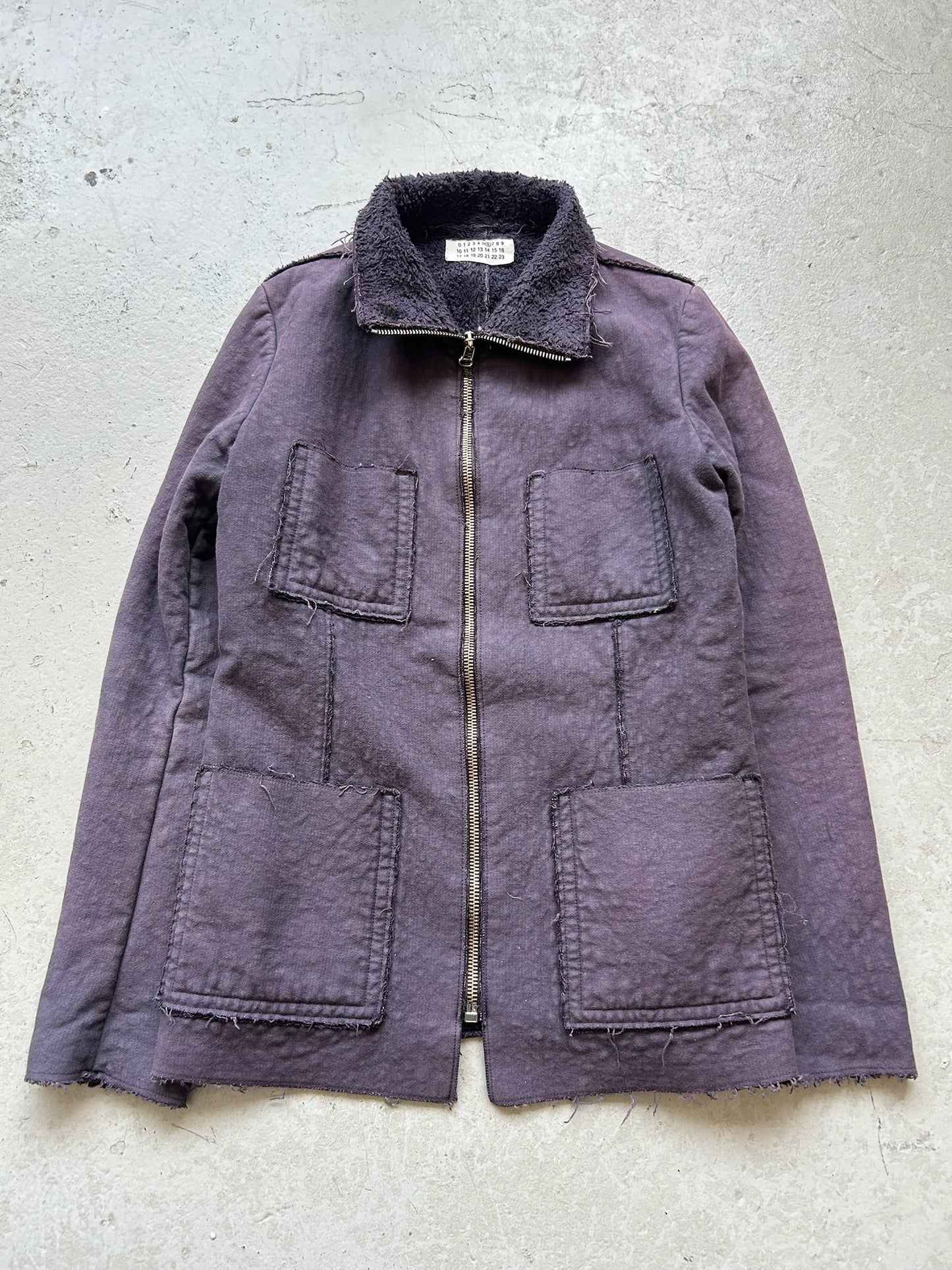 Maison Martin Margiela MM6 AW02 Purple High Neck Jacket (42)