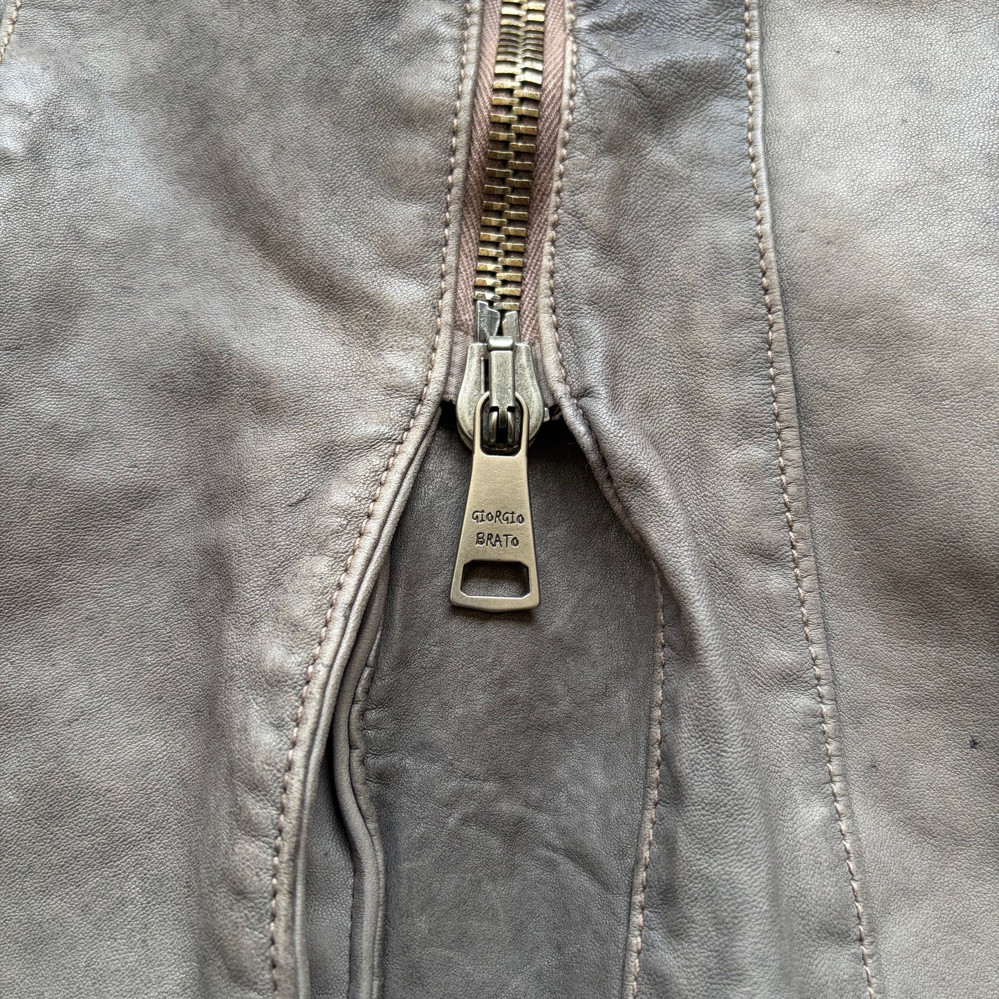 Giorgio Brato Wool Lined Leather Trench Coat (40)