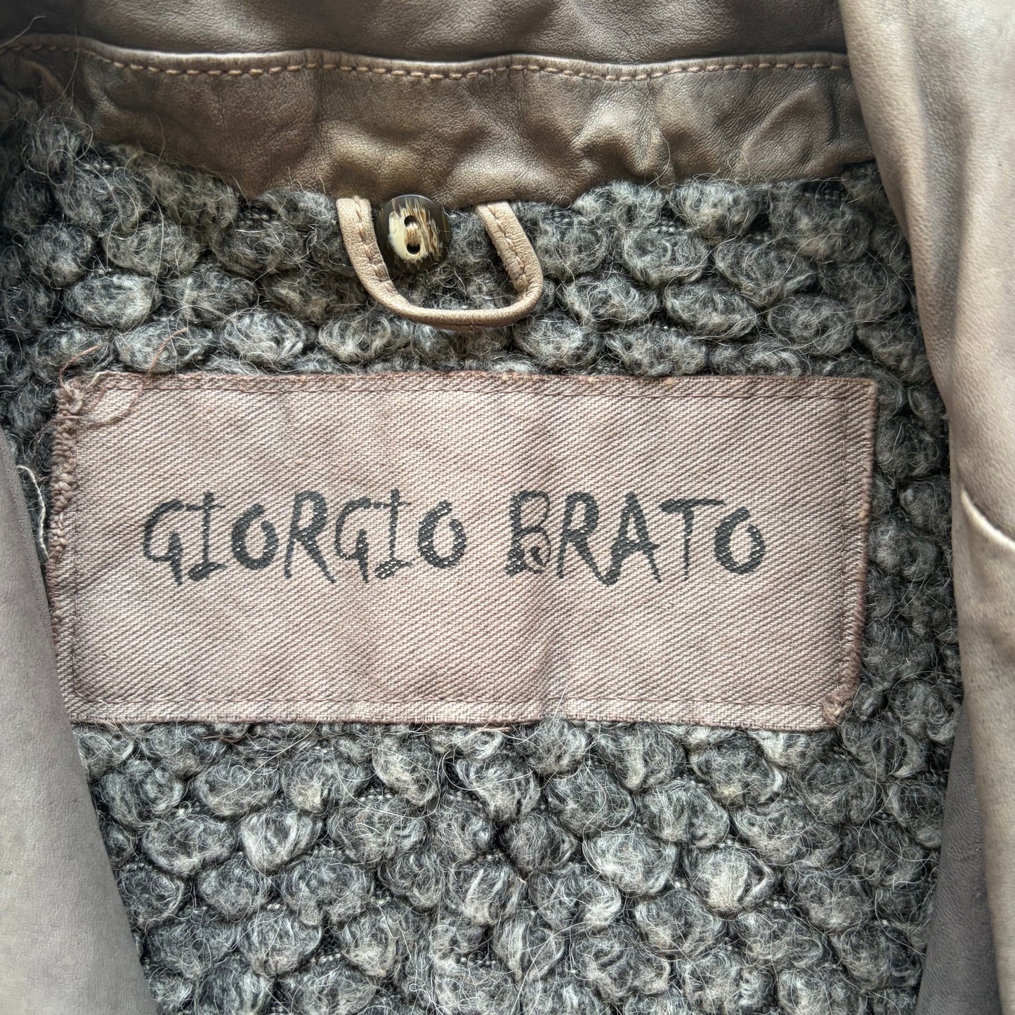 Giorgio Brato Wool Lined Leather Trench Coat (40)